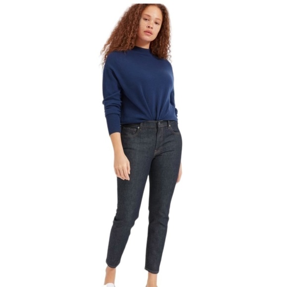 Everlane - The Mid-Rise Skinny Ankle Classic Jean Dark Indigo Sz 27 - Picture 1 of 11